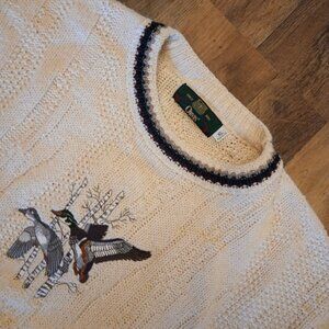 Orvis Mallard Duck Hunting Cotton Sweater womens  Size XL